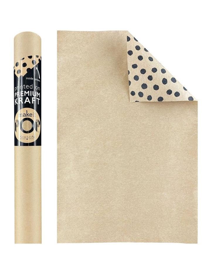 Simson Solid Kraft with Dotty Black Roll Wrap Gold