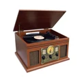 Lenoxx Vinyl, Bluetooth + CD Player in 1 Retro Music Centre All Music Formats Natural