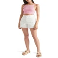 Seed Heritage Shirred Jersey Crop in Soft Orchid Pink L