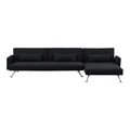 Sarantino Mia 3-Seater Sofa Bed in Black