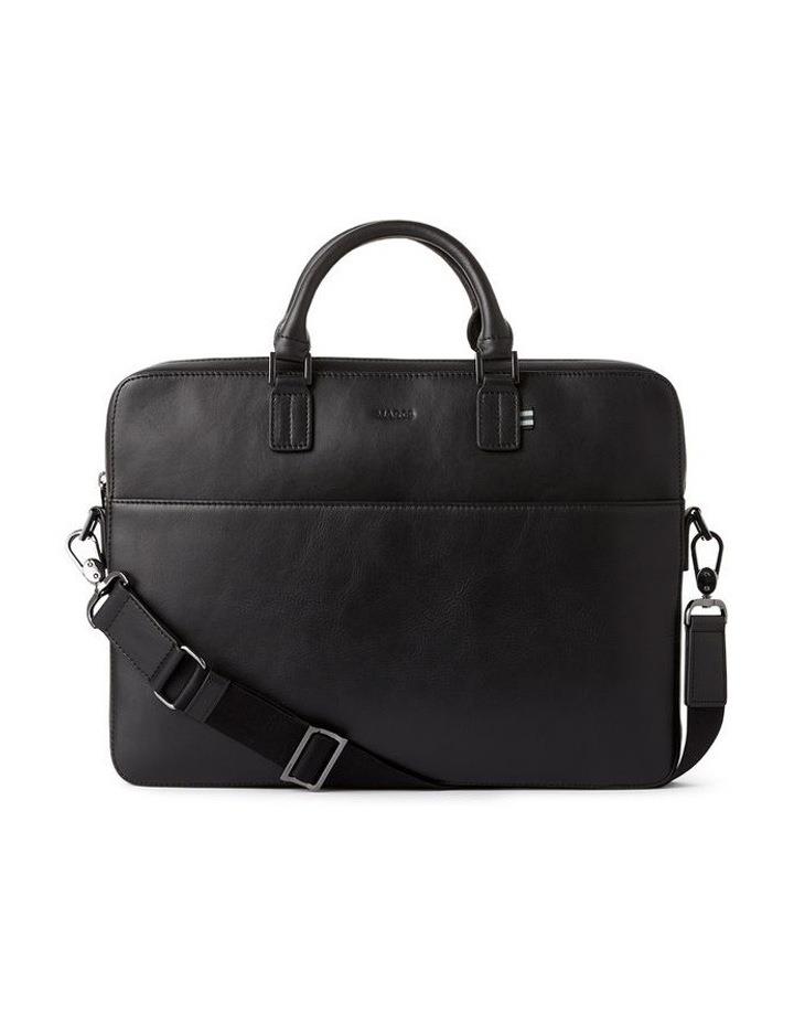 Marcs Manhattan Leather Briefcase in Black