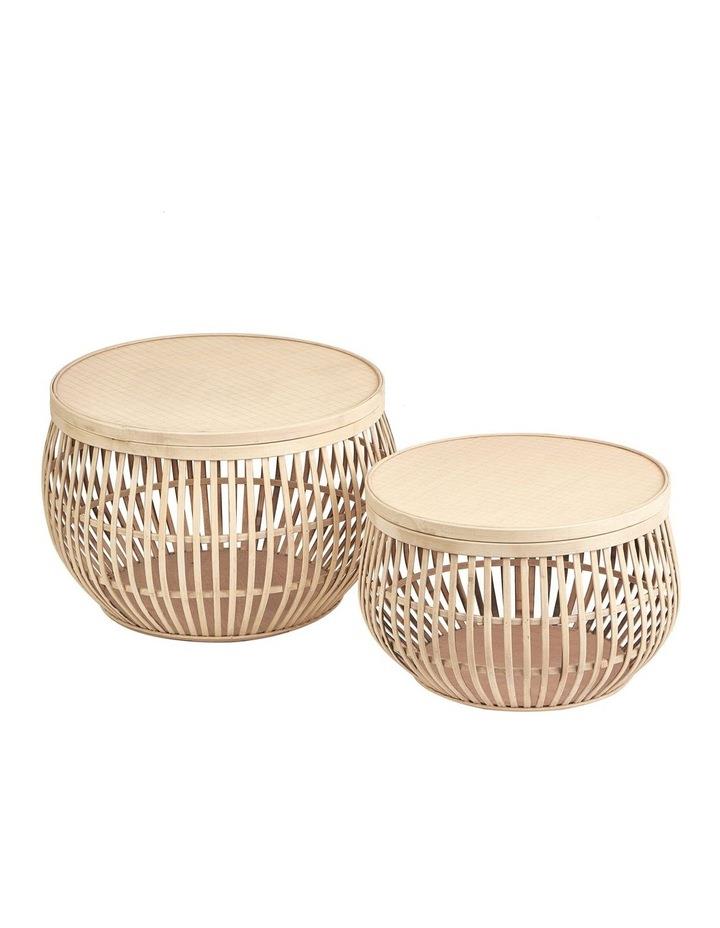 Cooper & Co Sara Bamboo Coffee Tables Set of 2 in Natural