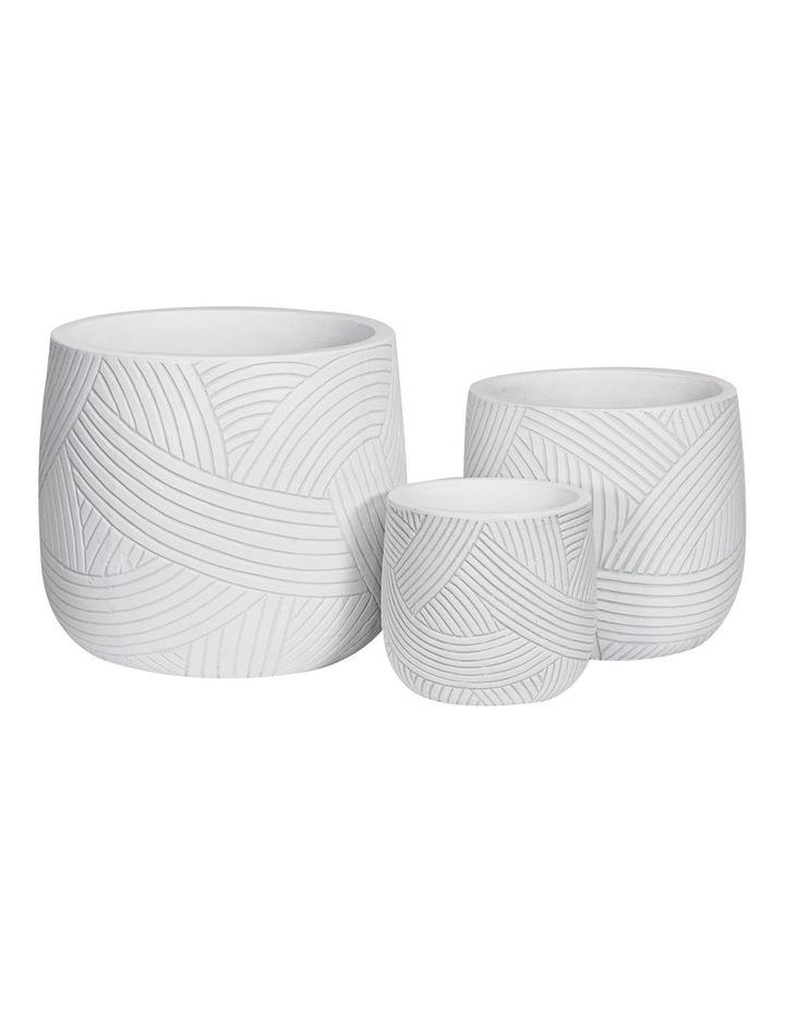 Cooper & Co Marcus Terracotta Planter Pots Set Of 3 in White