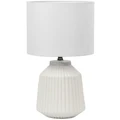 Cooper & Co Pleat Modern Ceramic Table Lamp 57cm in White