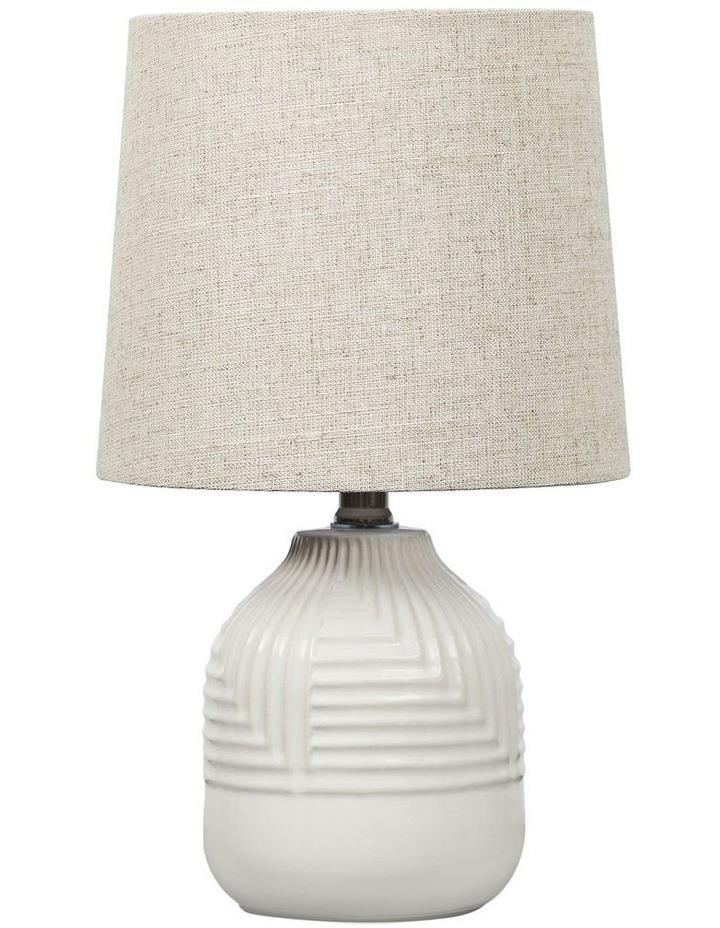 Cooper & Co Maze Modern Ceramic Table Lamp 39cm in White