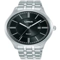 Lorus Silver Stainless Steel Analogue Dress Watch in Black/Silver