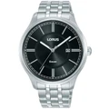 Lorus Silver Stainless Steel Analogue Dress Watch in Black/Silver