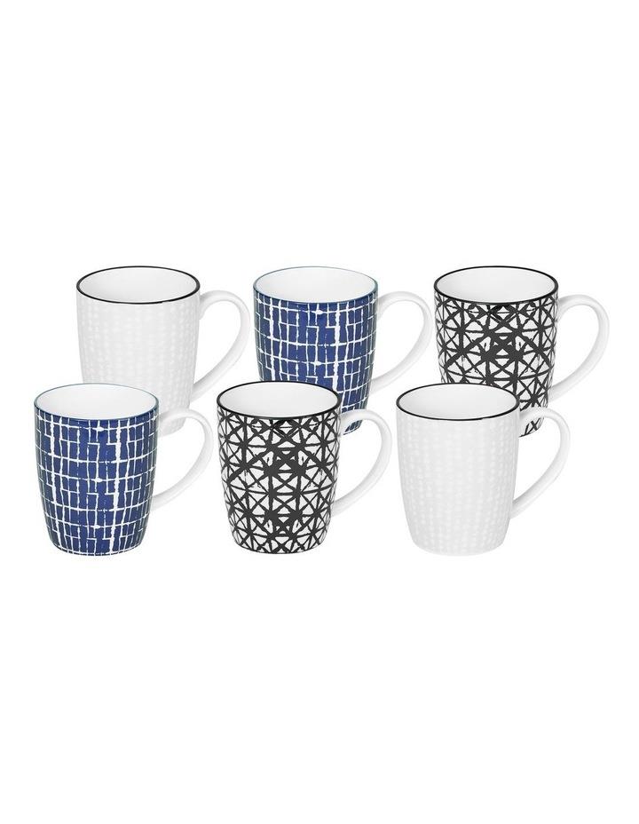 Cooper & Co Porcelain Wabisabi Mugs Set Of 6 in Multi Assorted