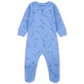 Nike Swooshfetti Footed Coverall in Blue 3-6 Months