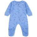 Nike Swooshfetti Footed Coverall in Blue 6-9 Months