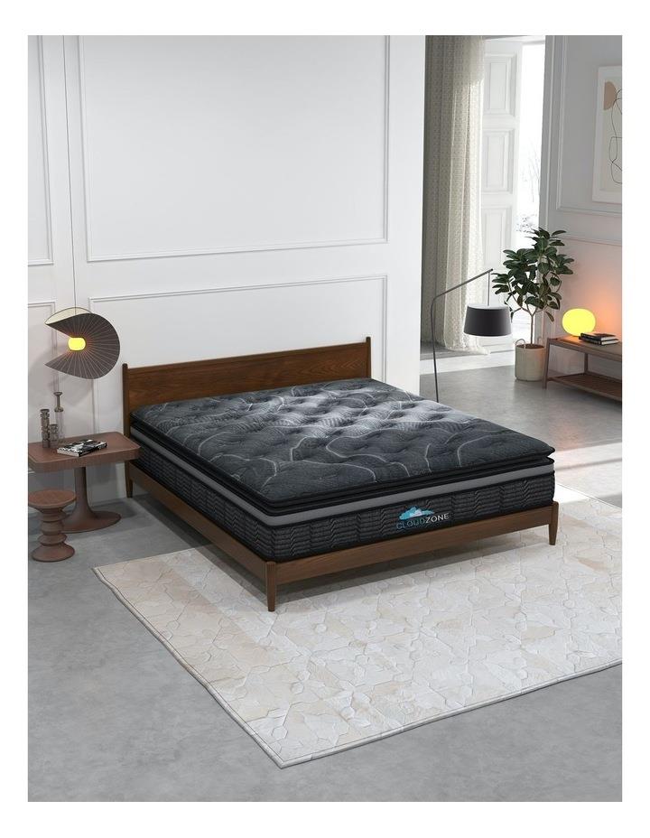 Cloud Zone Double Layer Euro Top Pocket Spring Mattress Plush Medium Firm 34cm Single in Charcoal King Bed