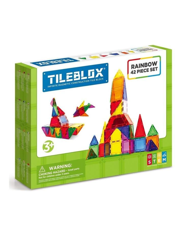 Tileblox by Magformers Tileblox Magnetic Tiles 42 Set in Rainbow