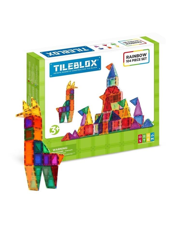 Tileblox by Magformers Tileblox Magnetic Tiles 104 Piece Set in Rainbow