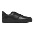 Windsor Smith Racerr Leather Flatform Sneaker in Black 9