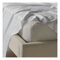 Heritage 400TC Egyptian Cotton Sateen Sheets in White Standard Pillowcase Pair