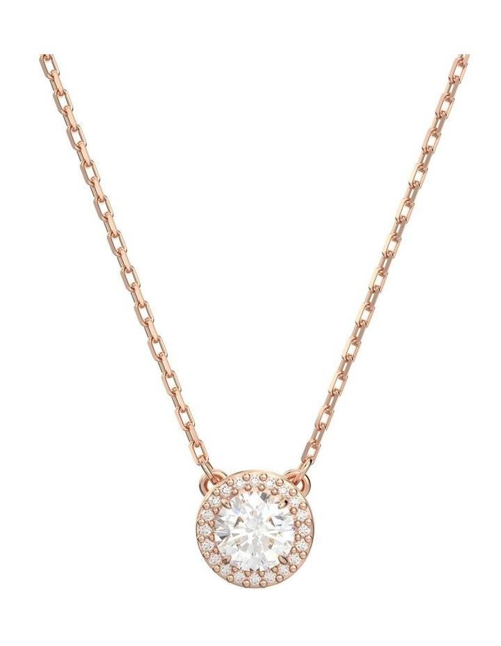 Swarovski Constella Pendant Round Cut Pave Rose Gold-Tone Plated in White One Size