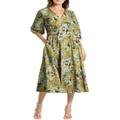 David Lawrence Sancia Cotton Voile Dress in Yellow Assorted 6