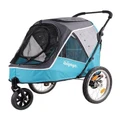 Ibiyaya Pet Pram Jogger with Bicycle Attachment in Blue