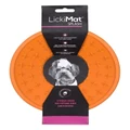 Lickimat Wall & Floor Suction Slow Feeder Dog Bowl in Orange