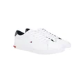 Tommy Hilfiger Essential Leather Lace-Up Trainers in White 41