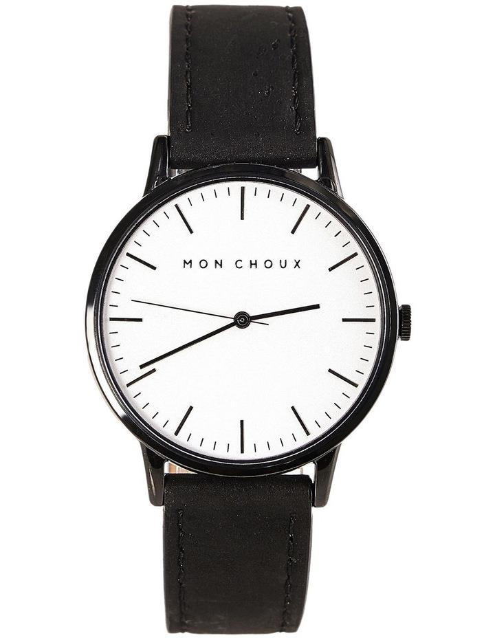 Mon Choux Classic Vegan Leather Watch 38mm in Black