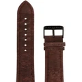 Mon Choux Cork Leather Vegan Watch Strap 18mm in Brown/Black Brown
