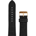Mon Choux Cork Leather Vegan Watch Strap 18mm in Rose Gold/Black