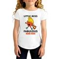TWIDLA Personalised T-Shirts Little Miss Fabulous Personalised Cotton T-Shirt in White 2