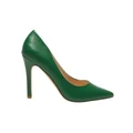 Ravella Harbour Heeled Shoes in Green Smooth Green 8