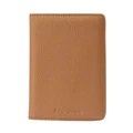 Mocha Leather Passport Holder in Brown Tan