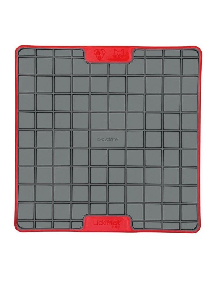 Lickimat Playdate Tuff Slow Food Licking Mat for Cats in Red