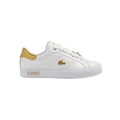 Lacoste Powercourt 2.0 Sneaker in White/Gold White 3