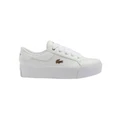 Lacoste Ziane Platform Leather Sneaker in White 7