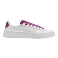 Lacoste Carnaby Platform Leather Sneaker in White/Purple White 7