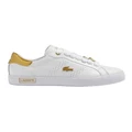 Lacoste Powercourt 2.0 Sneaker in White/Gold White 8