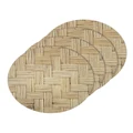 Ladelle Round Seagrass Hardboard Placement 4 Pack in Natural Brown