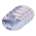 Ladelle Round Cloud Hardboard Placement 4 Pack in Multi Assorted