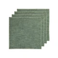 Ladelle Gibson Napkin 4 Pack in Moss Green