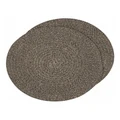 Ladelle Nixon Placemat 2 Pack in Natural/Black Brown