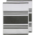 Ladelle Lennox Terry Kitchen Towel 2 Pack in Gum Black