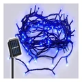 Lexi Lighting Solar 420 LED Fairy Light Chain Dark Green Cable 4 Colour Options in Blue