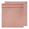 Ladelle Culinary Jumbo Kitchen Towel 2 Pack in Terracotta Red