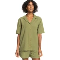 Roxy Aloha Sunset Short Sleeve Shirt in Green XL