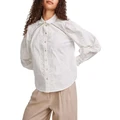Y.A.S Kenora Long Sleeve Shirt Organic Cotton White S