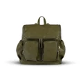 OiOi Signature Vegan Leather Nappy Backpack in Olive