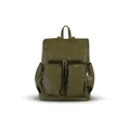 OiOi Signature Vegan Leather Nappy Backpack in Olive