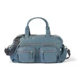 OiOi Carry All Vegan Leather Nappy Bag in Stone Blue