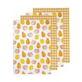 Ladelle Sweet Fruit Printed Kitchen Towel 4 Pack in Multi Assorted