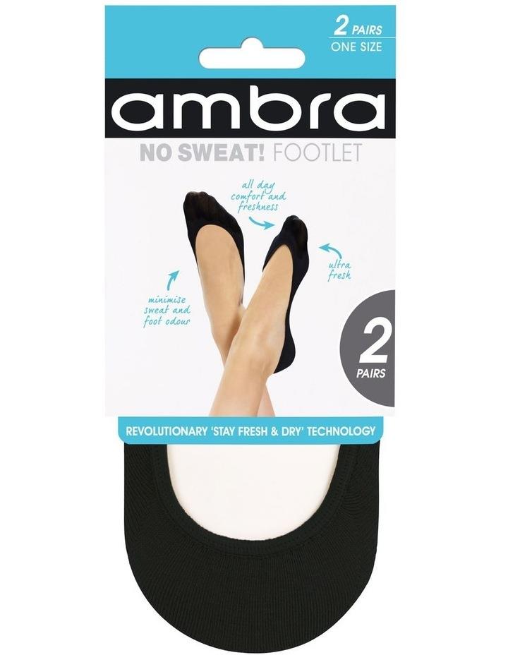 Ambra No Sweat Footlet Socks 2 Pack in Black One Size