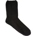 Levante Textured Cotton Midi Length Socks in Black One Size